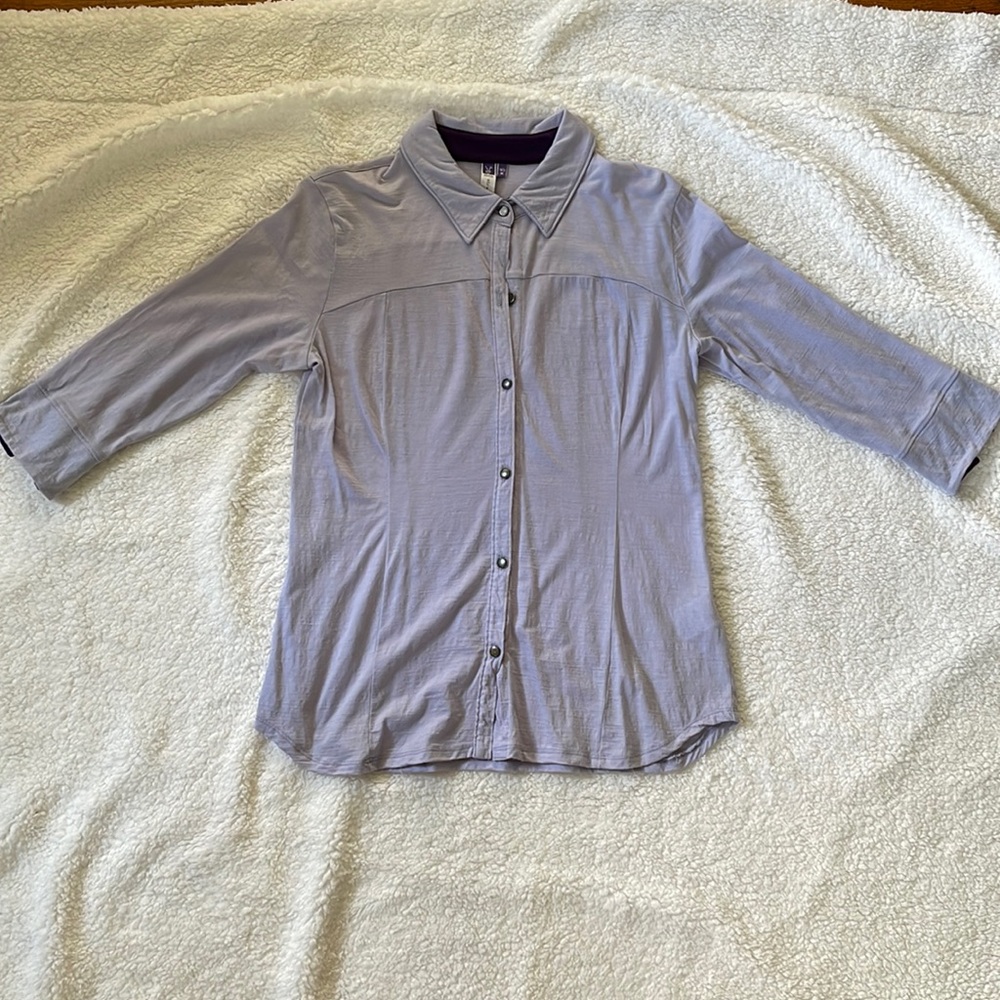 AUTHENTIC EUC RARE 3/4 sleeve Ibex button down shirt